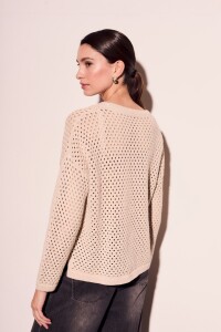 Sweater Lurex Beige Melange