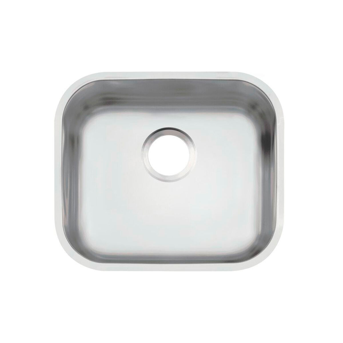 Pileta De Cocina Simple Rectangular Acero Inoxidable 