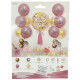 Set de Globos Glamour Rosa Oro