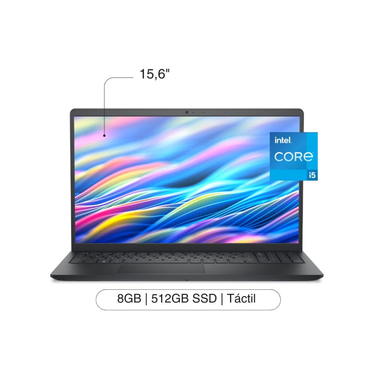 Notebook DELL 15,6' 2K Táctil 512GB / 8GB RAM Intel Core I5-1355U W11 