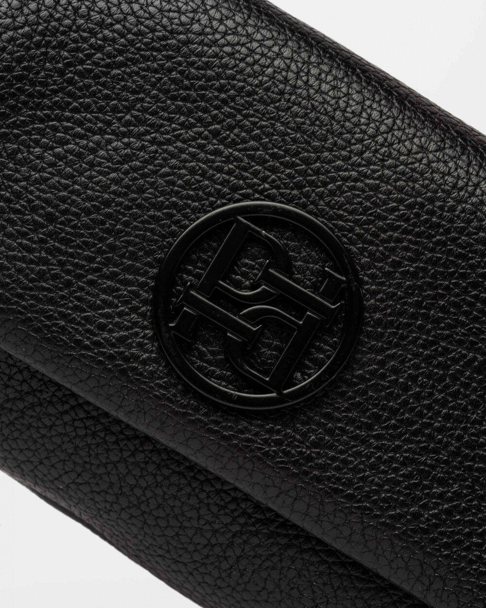 Mini Bag Bloom En Cuero Graneado Negro