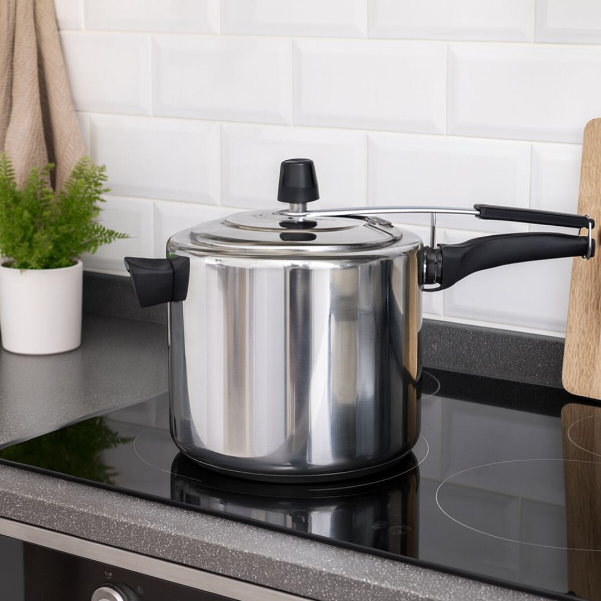 OLLA A PRESION ALUMINIO PULIDO FORTALEZA 10L 