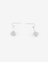 Aros Colgantes Largos De metal Aros Colgantes Bolita - Plateado