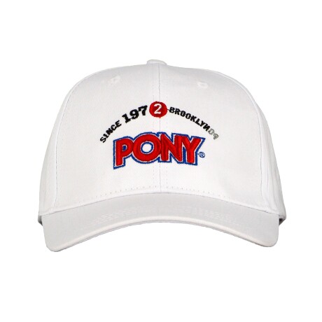 Gorro con Visera Pony Since 1972 con Liso con Logo White/Red