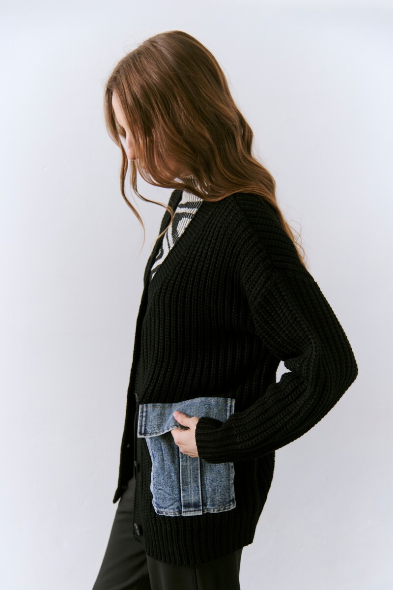 SACON POCKET JEAN NEGRO