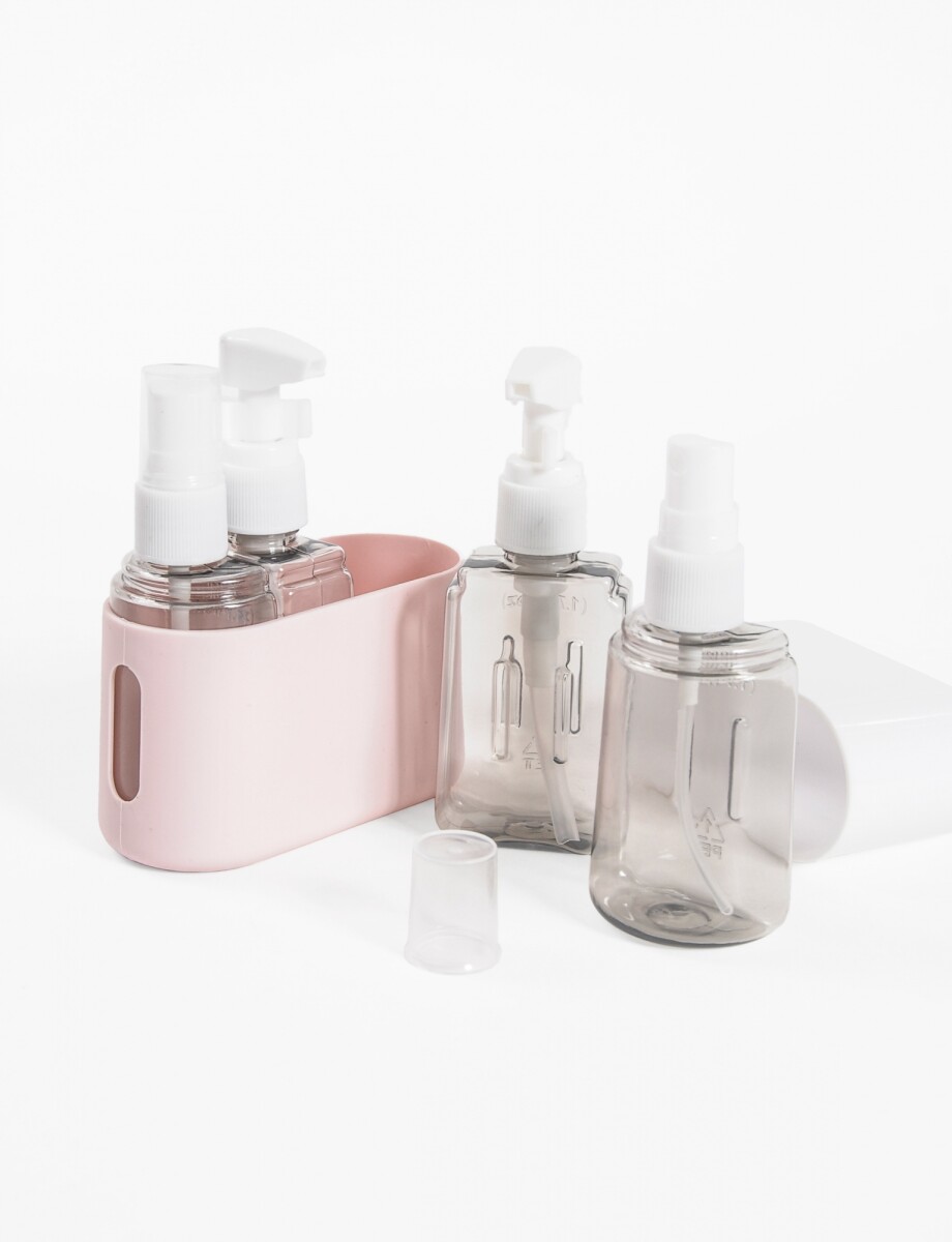 Set de frascos de viaje 4 pcs - rosa 
