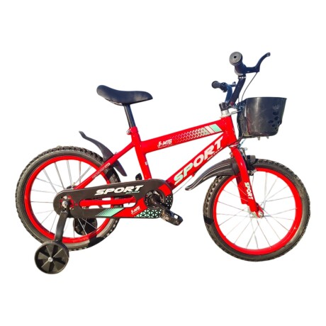 Bicicleta Infantil Sport P26302 Rod 16 Canasto y Parrilla ROJO