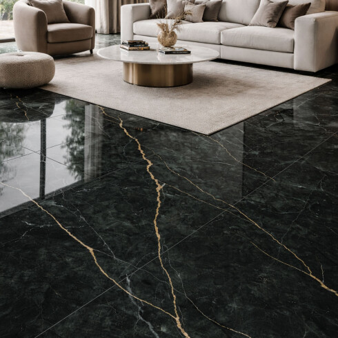 81X81 CERAMICA PULIDO MARMOLEADO CON VETA DORADA 000