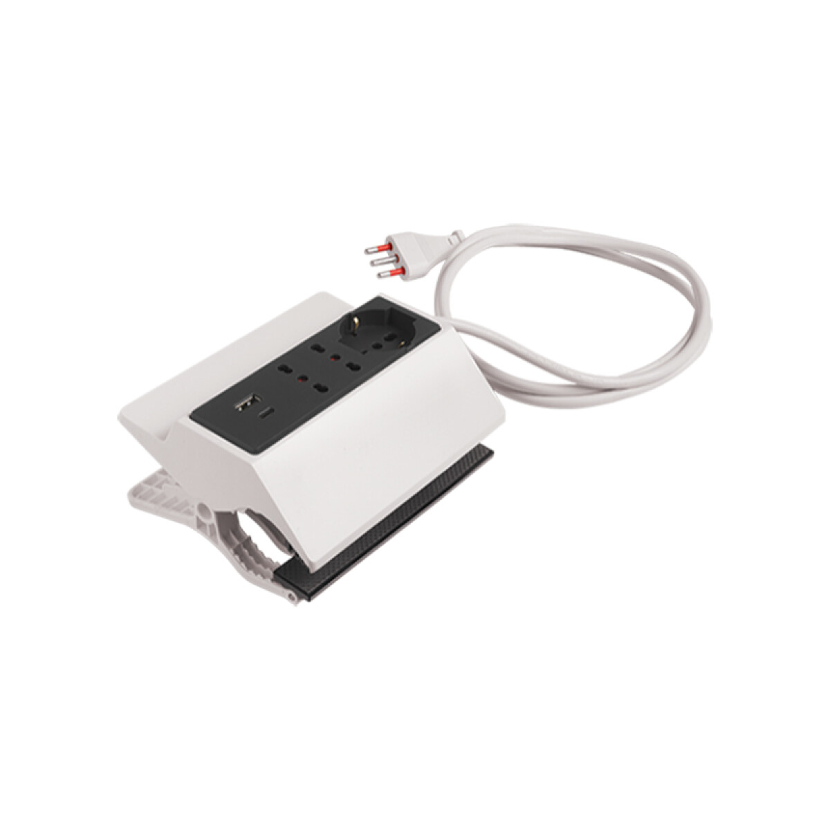 Alargue pinza ficha 3L, SCH+2(Bipaso)+(USB A+C) - E18274 