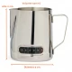 Jarra Para Espumar Leche Ac Inox Con Termómetro 500 Ml Sin Color