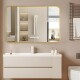 Espejo Horizontal Lumax Xindi Marco Rectangular 120 x 70cm Dorado