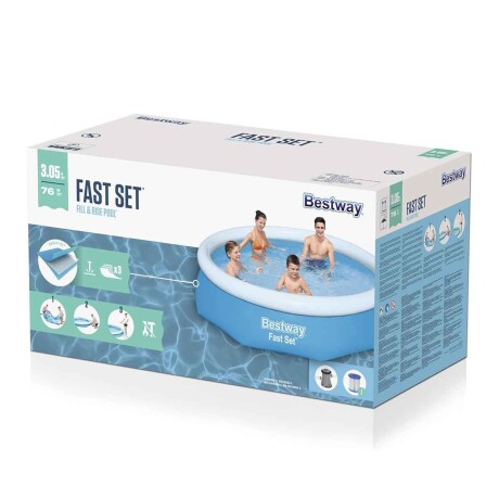 Piscina Bestway Gomón 3638 Lts 305x76 Cm Con Bomba Azul