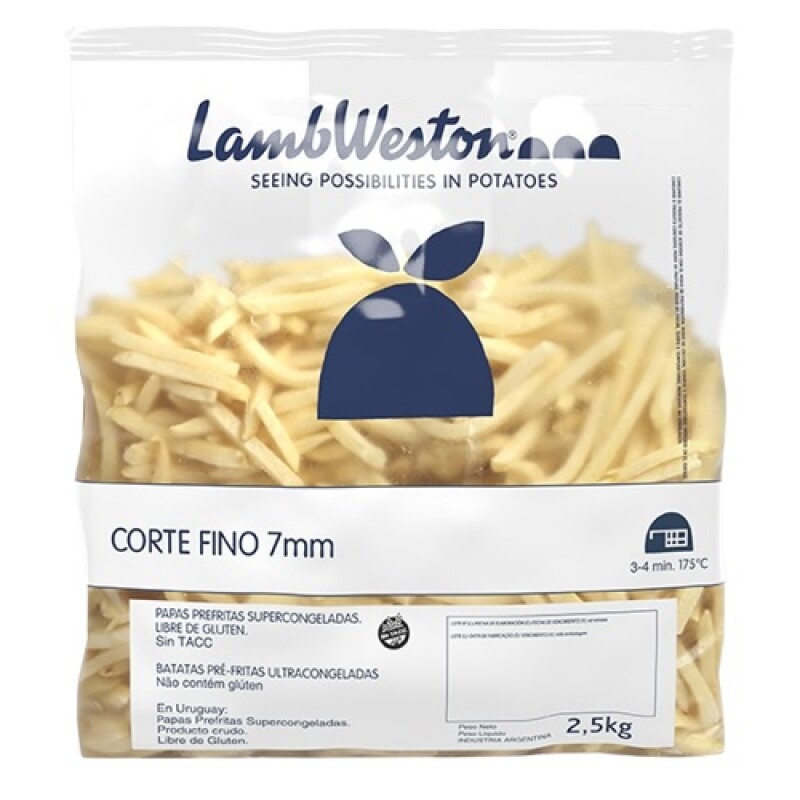 Papas fritas corte fino Lamb Weston - 2,25 kg Papas fritas corte fino Lamb Weston - 2,25 kg