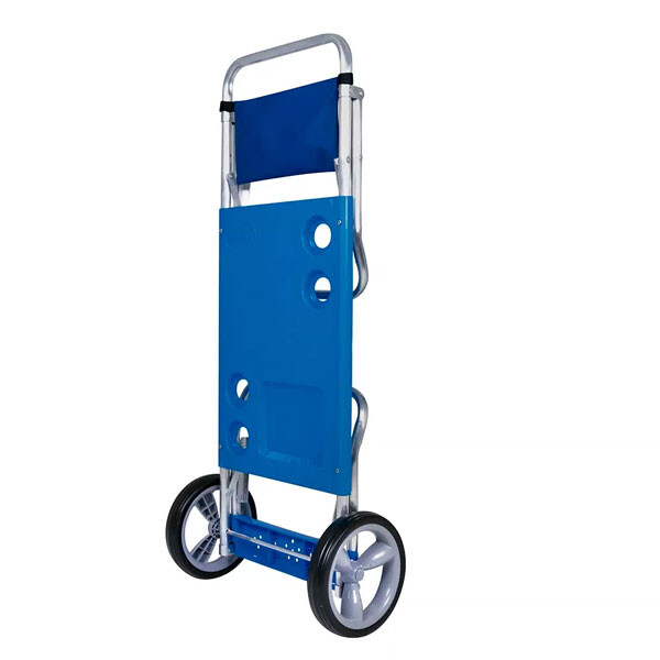 CARRITO PLAYA DE ALUMINIO 52X49X111 CM. AZUL