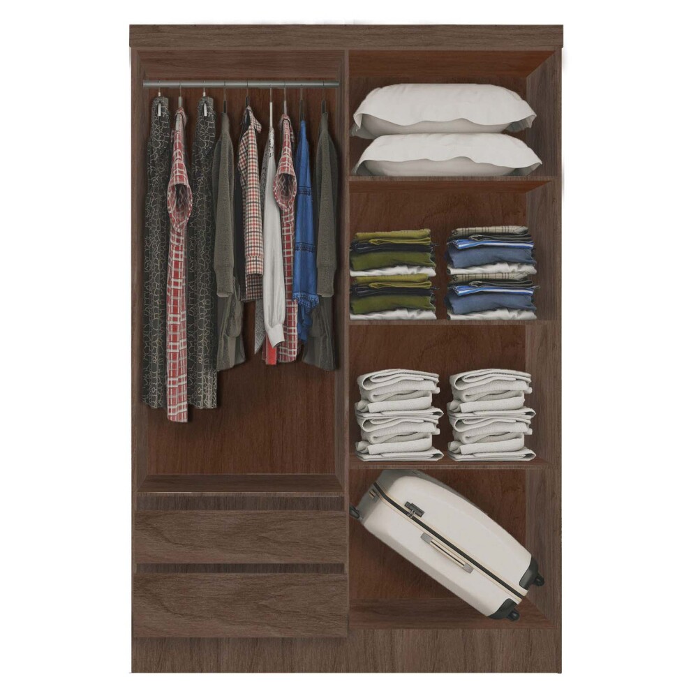 PLACARD ROPERO 4 PUERTAS MDP MARRON 0400R VIENA