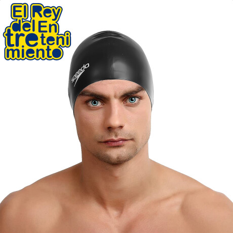 Gorra De Natación Speedo Profesional Silicona Piscina Negro-1