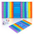 Kit Juego Dados Pop It + Cartuchera Escuela Infantil Color Variante Celeste