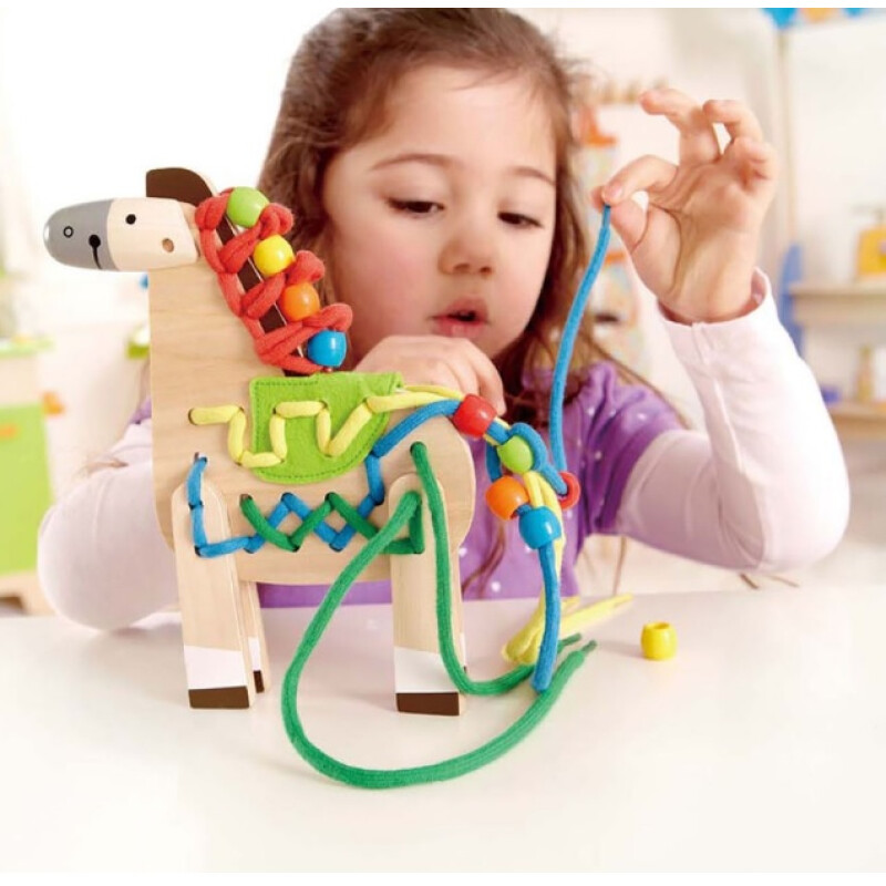 Juego de enhebrar Caballo Pony en madera Hape Juego de enhebrar Caballo Pony en madera Hape