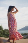 Vestido largo Durazno Estampado 1