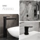 JUEGO DE GRIFERIA LAVATORIO ALTO BIDET DUCHA MATE ALASSIO NEGRO