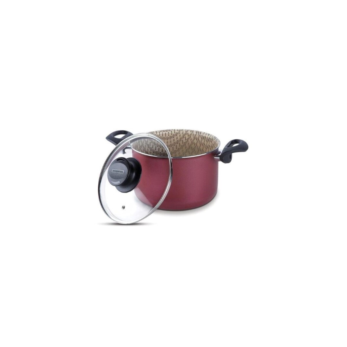OLLA ALTA CON TAPA TRAMONTINA 26 CM 9.8 L - BORDO 
