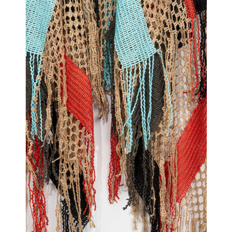 Kimono De Red Tejida Combinacion Multicolor