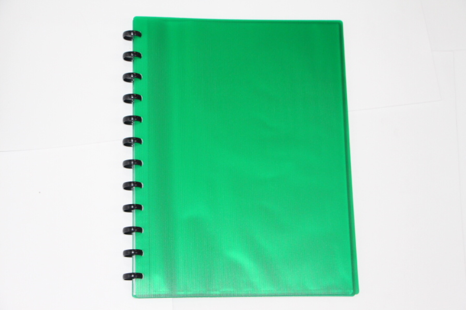 CARPETA TAMAÑO A4 CON 20 FUNDAS REMOVIBLES - COLOR VERDE 