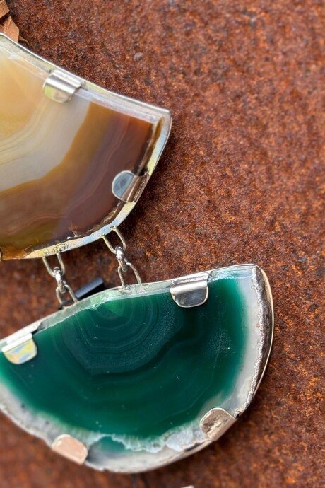 Cracked Necklace Caramelo / Verde