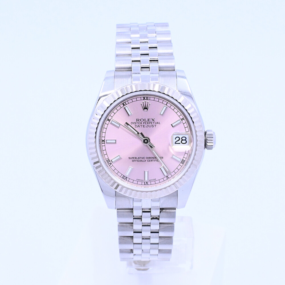 Rolex Datejust 178274 mediano 31 mm bisel oro 18k blanco, año 2019 con caja y papeles. Rolex Datejust 178274 mediano 31 mm bisel oro 18k blanco, año 2019 con caja y papeles.