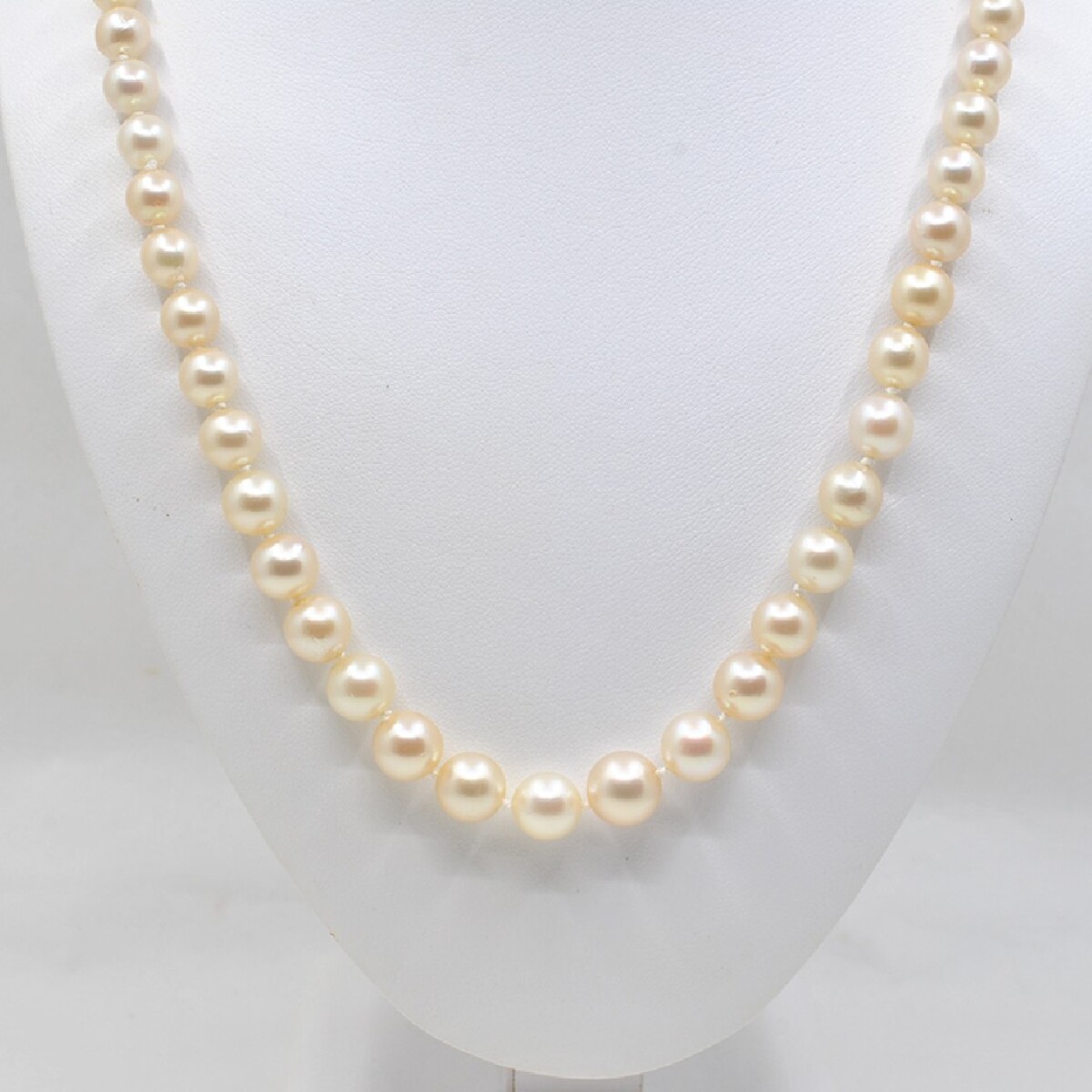 Collar De Perlas De Cultivo Con Broche en Oro 18 K 