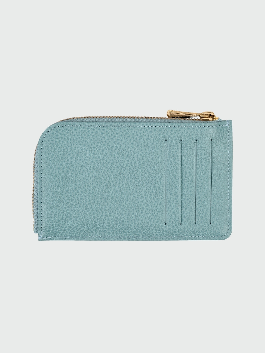Longchamp - Tarjetero de cuero, Le Foulonné Eucalyptus