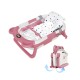 Bañera Bañito Bebe Plegable Almohada Termómetro Rosado Bañera Bañito Bebe Plegable Almohada Termómetro Rosado