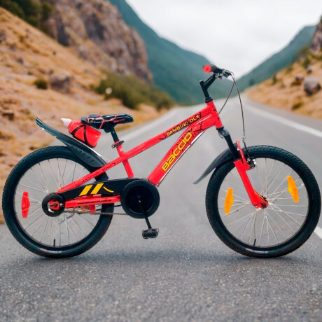 Bicicleta Baccio Bambino DLX rodado 20 con suspensión ROJO - AMARILLO