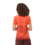 Salomon Remera manga corta S/Lab ultra tee AOP W para Mujer - Rojo Rojo