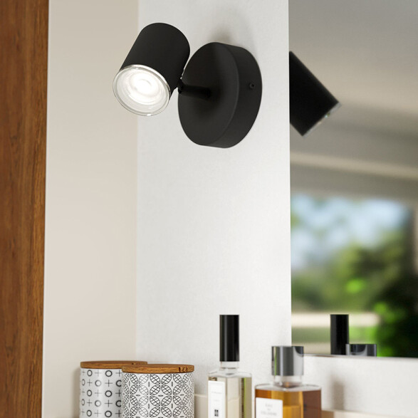 Aplique de pared acero negro GU10 EG6400