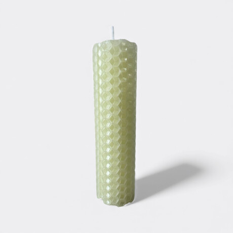Vela De Miel Gruesa De Colores Blanco