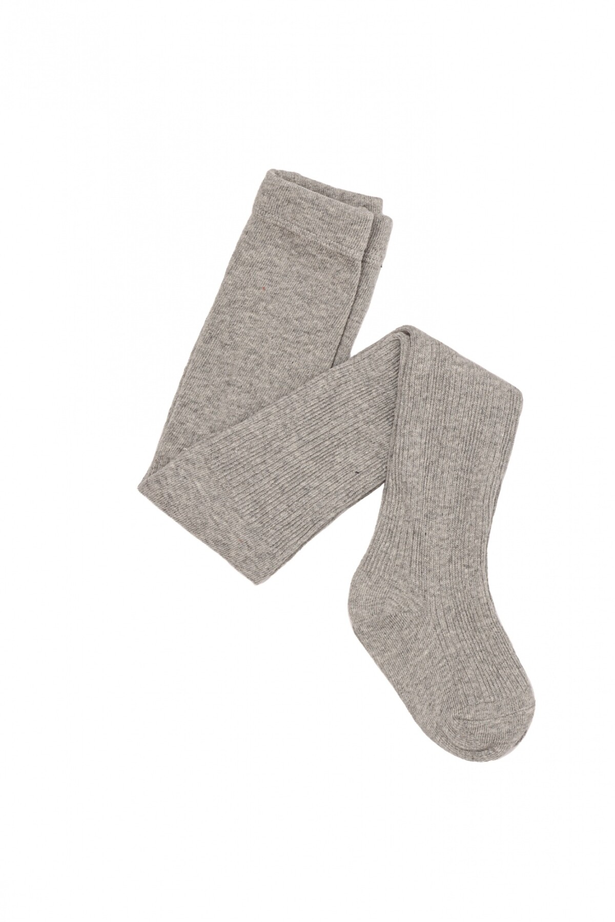 Media Infantil Rib de Algodón Gris