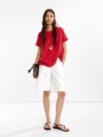 Camiseta 100 % Lyocell rojo
