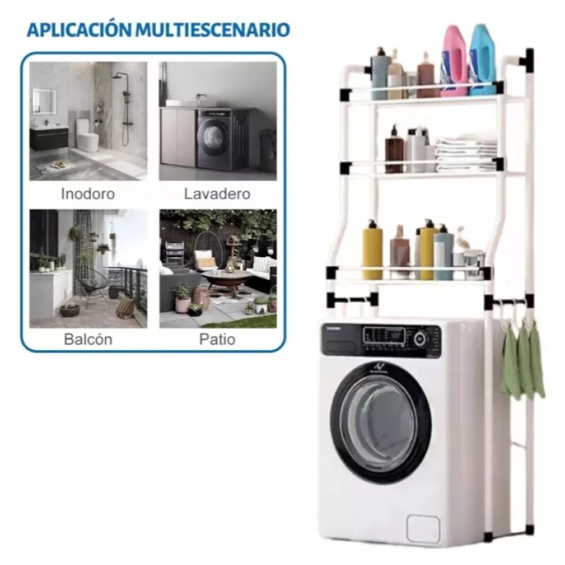 Mueble Organizador Sobre Inodoro Baño 3 Estantes Acero Mueble Organizador Sobre Inodoro Baño 3 Estantes Acero