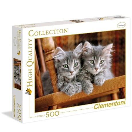 Puzzle Clementoni 500 piezas High Quality Gatos grises 001