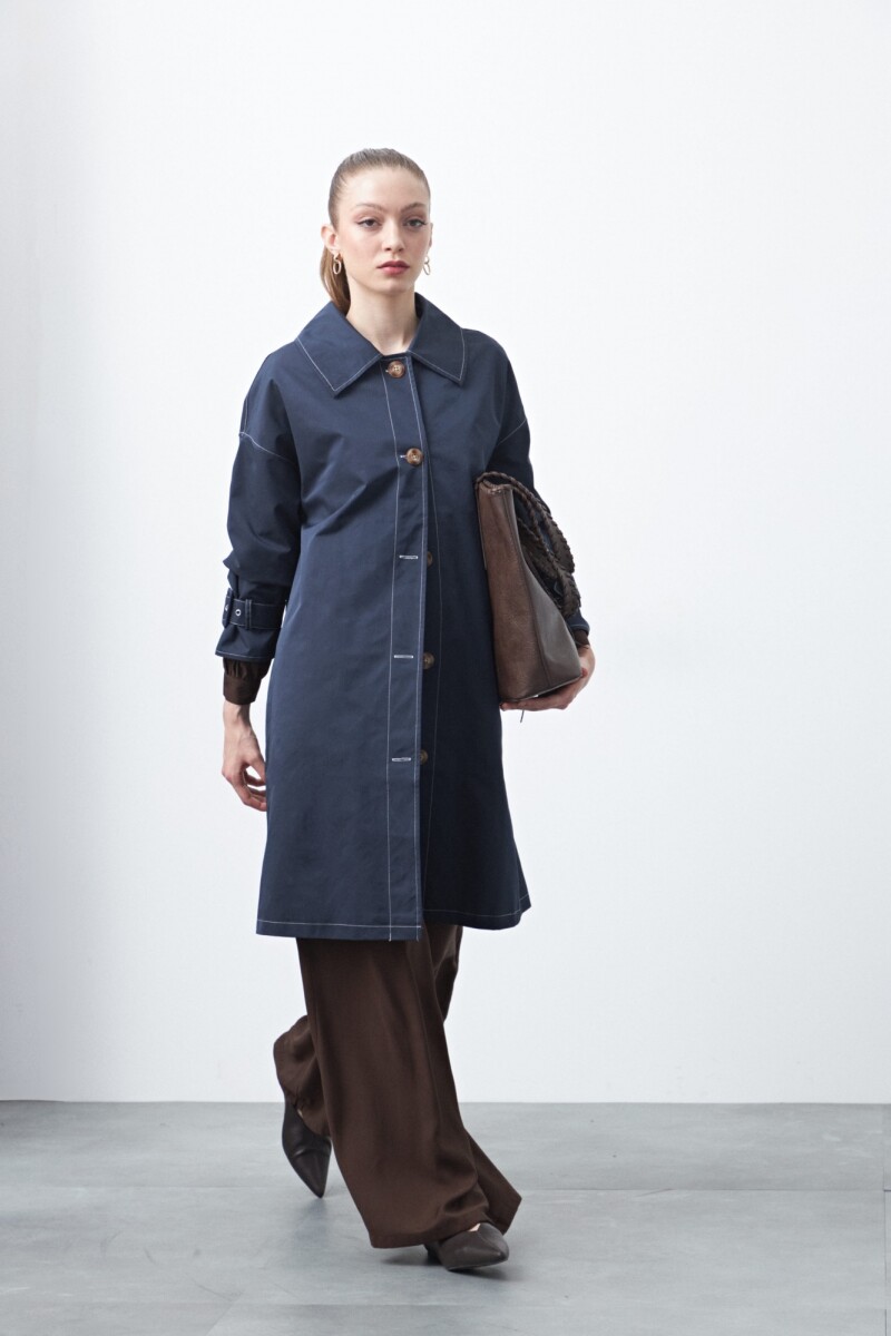 TRENCH TESSA Azul Marino