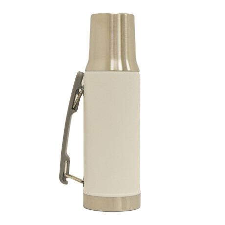 Termo 1Lt Acero Inox con Manija Retráctil y Tapa Mate Comet Blanco