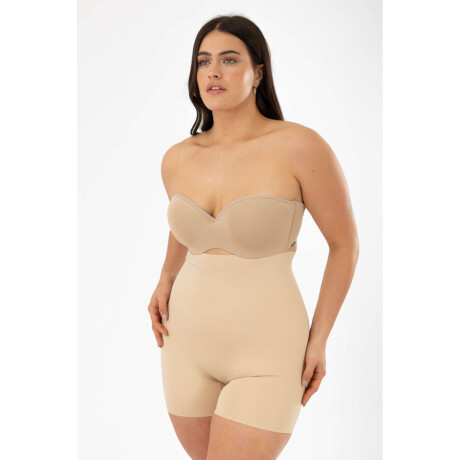 Ciclista alta modelante slim Beige