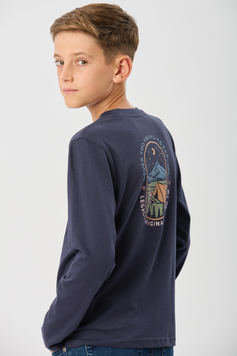 REMEREA ESTAMPADA EN ALGODÓN Azul