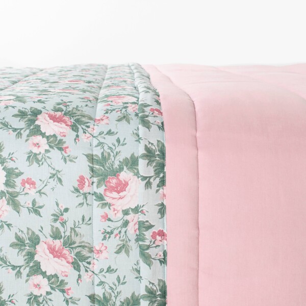 Edredón 120 hilos Creta Floral Peony Rosa 270x240