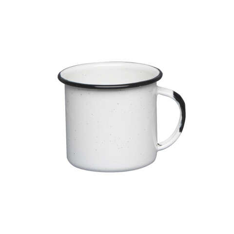 TAZA 85ML D6x4.5CM ACERO VITRIFICADO BLANCO C/ BORDE NEGRO CINSA TAZA 85ML D6x4.5CM ACERO VITRIFICADO BLANCO C/ BORDE NEGRO CINSA