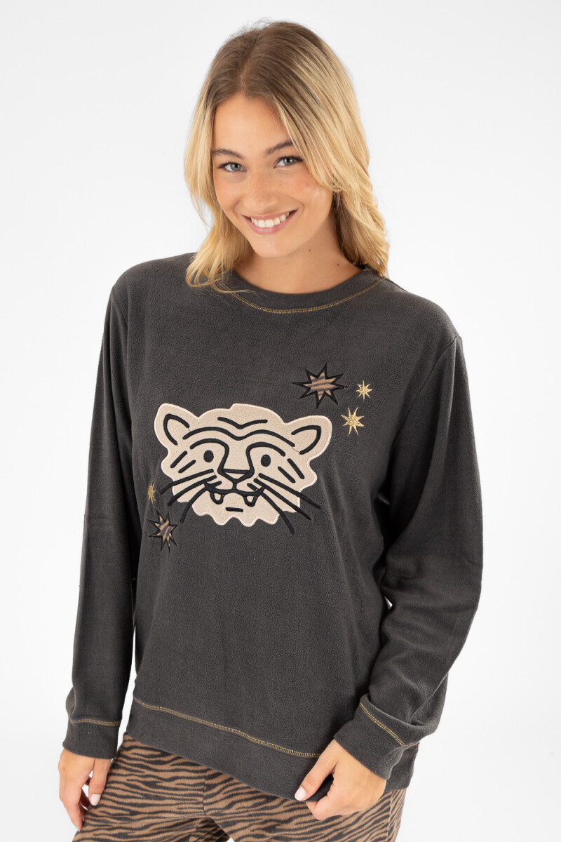 Pijama tiger grey bordado-zebra Zebra