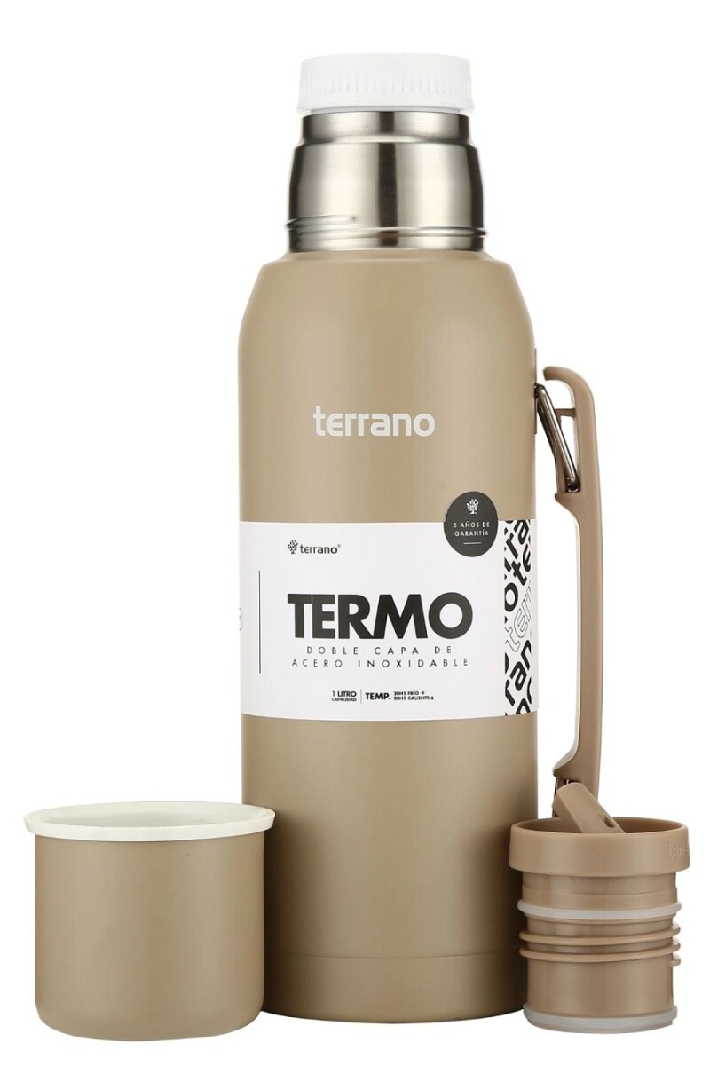 TERMO PREMIUM DE 1LT TERRANO CON MANIJA ARENA