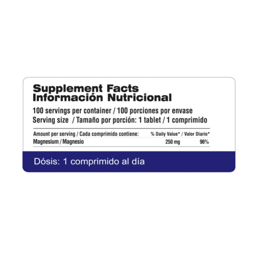 Suplemento Qualivits Citrato de Magnesio 250mg x 100 caps. Beige Natural