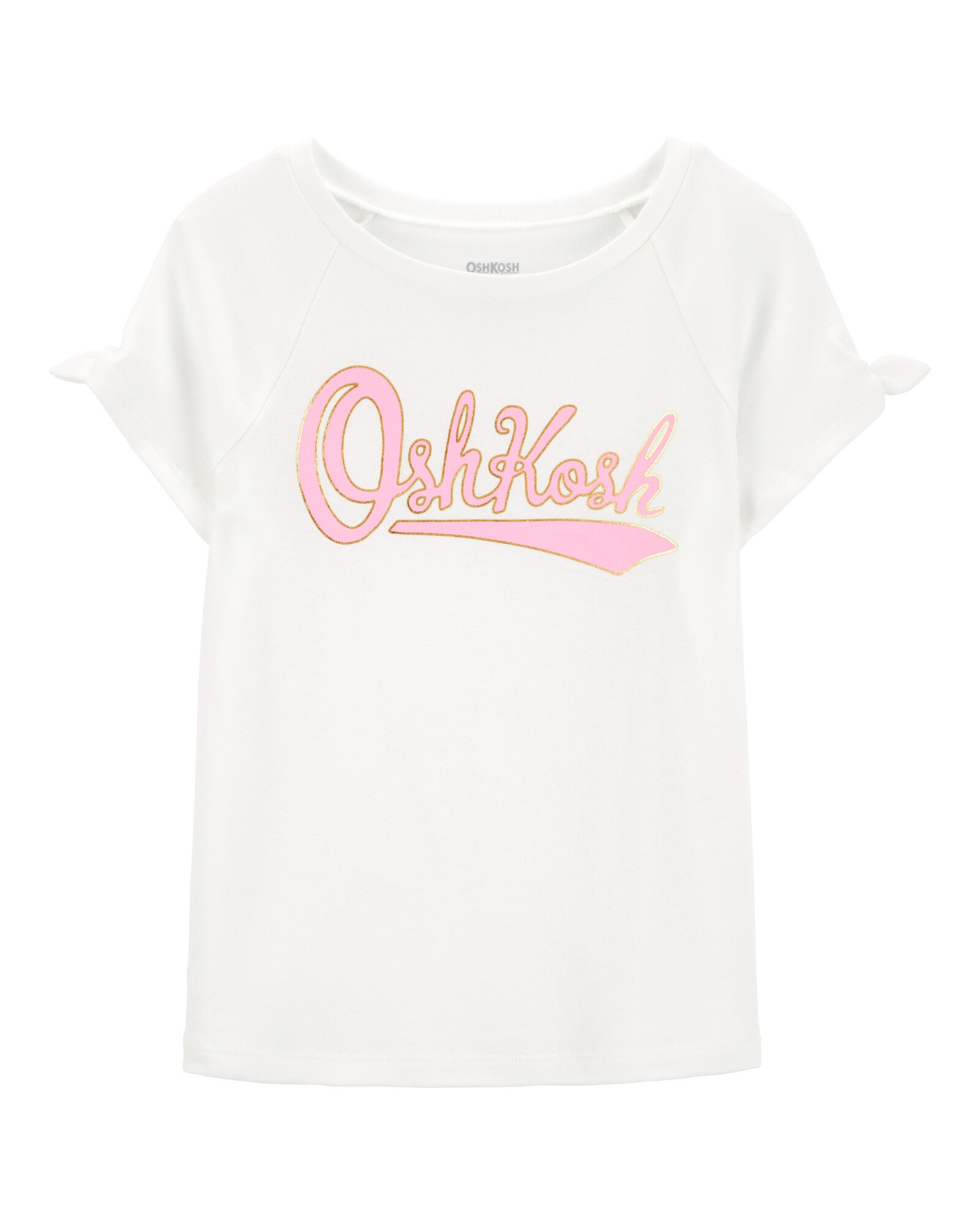 Remera de algodón, con lazos y logo Sin color